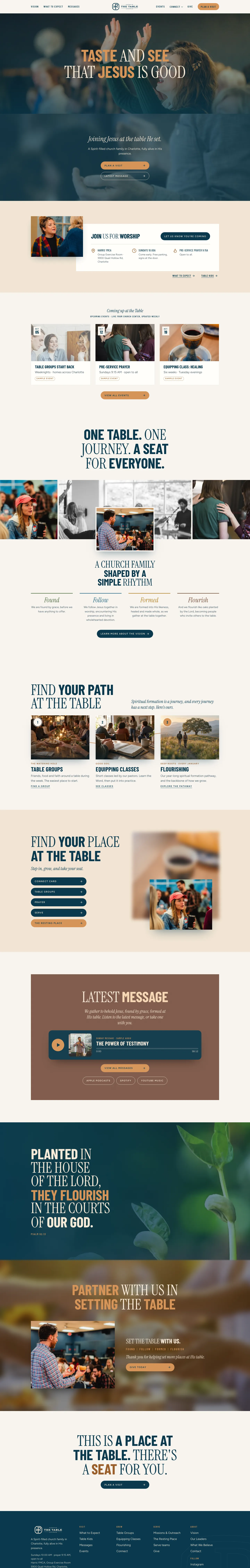 A Place at the Table website, full home page