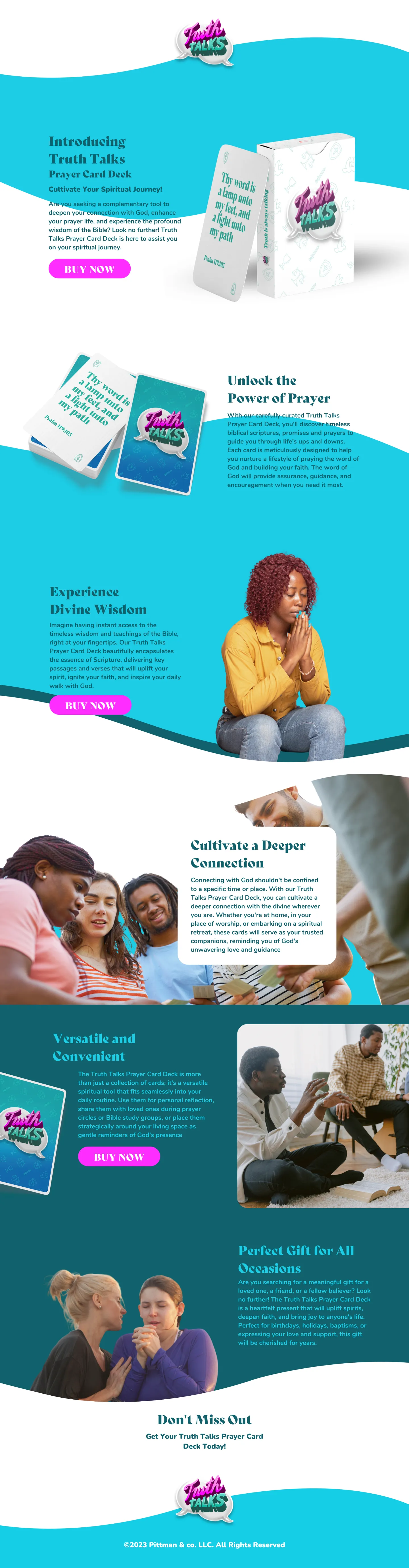 Truth Talks website, full home page