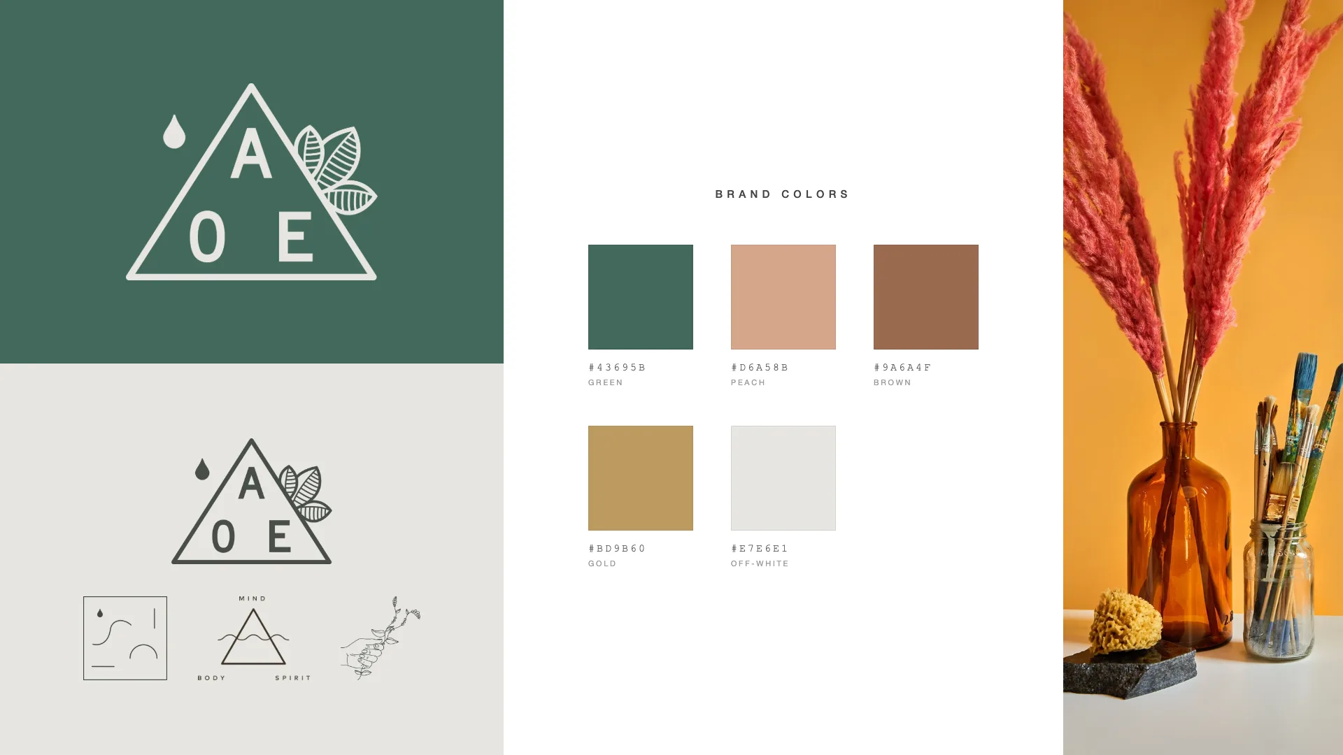 Art of Essentials brand identity: logo, colors, and the people behind it