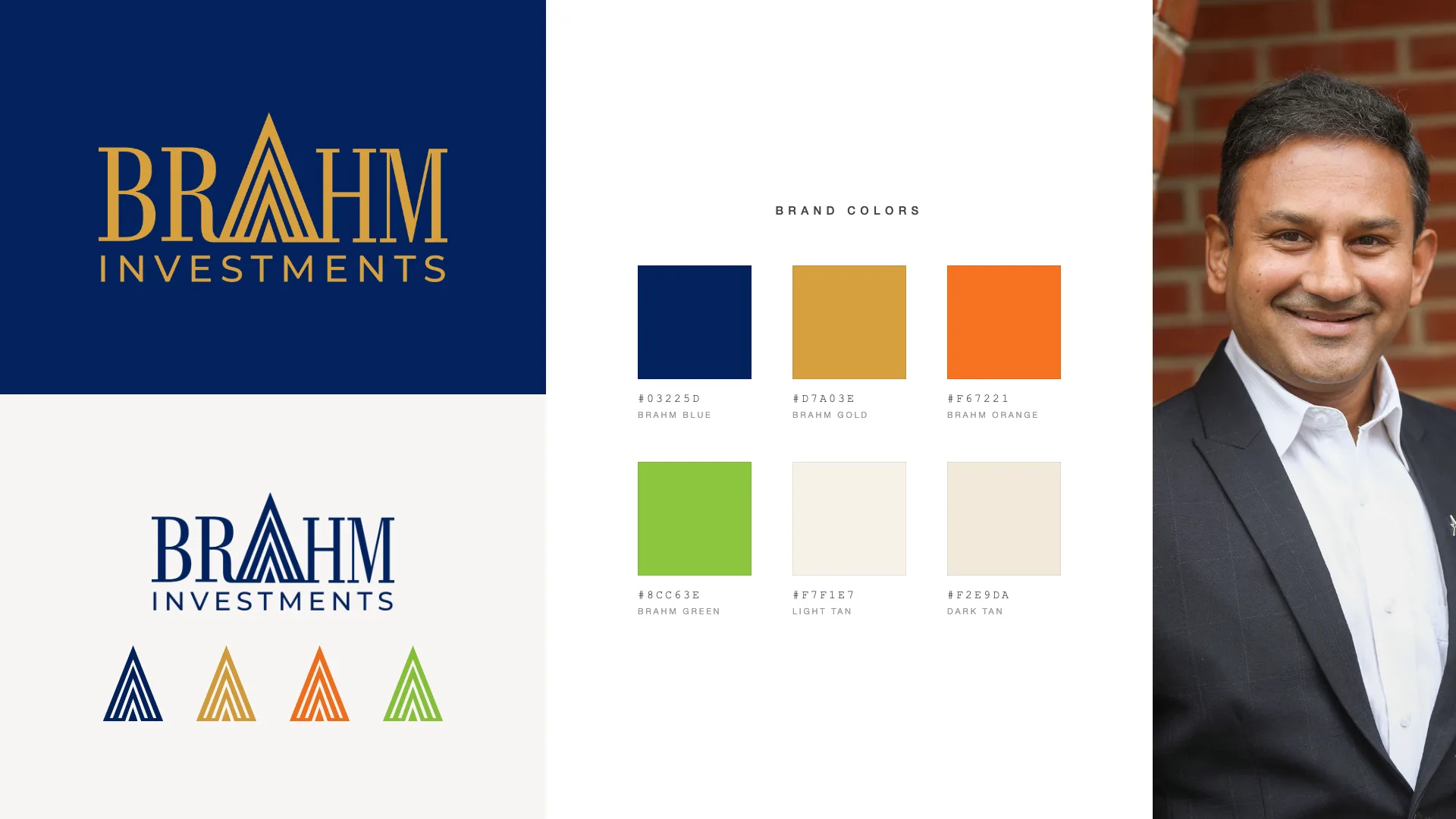 Brahm Investments brand identity: logo, colors, and the people behind it