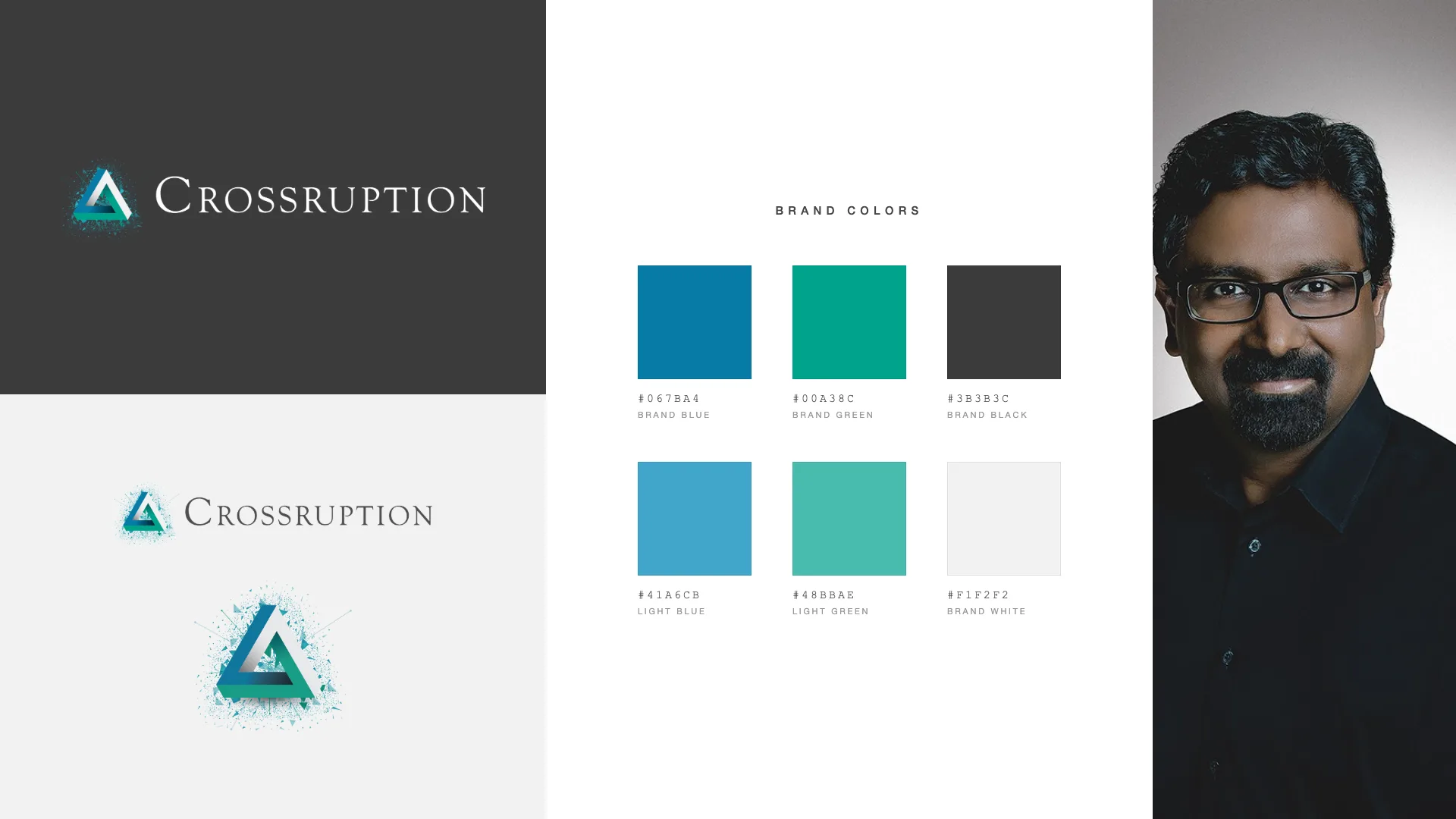 Crossruption brand identity: logo, colors, and the people behind it